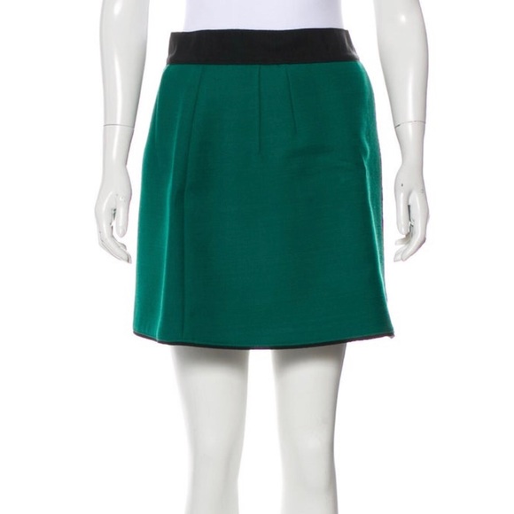 🚫SOLD🚫 D&G Green Black Wool Mini Skirt EUC IT42 EUC - Picture 2 of 6